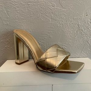 4 inch gold mules